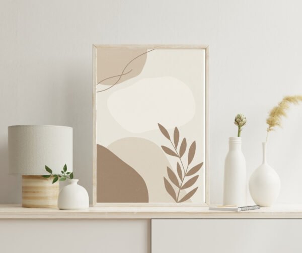Minimalist Neutral Abstract Wall Art Print