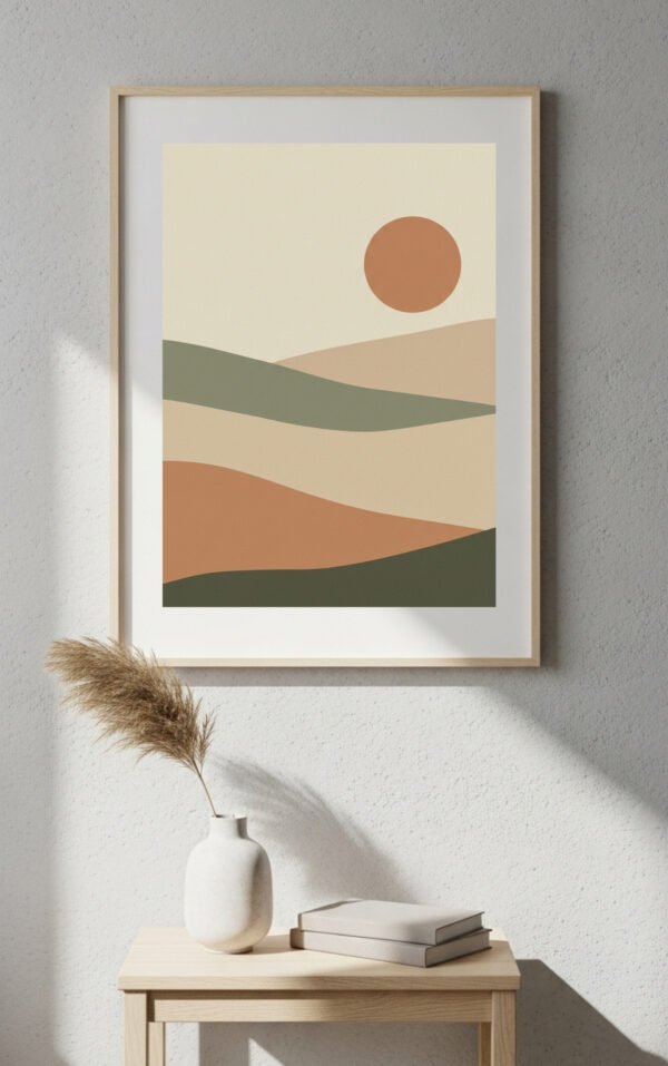 Serene Japandi Abstract Landscape