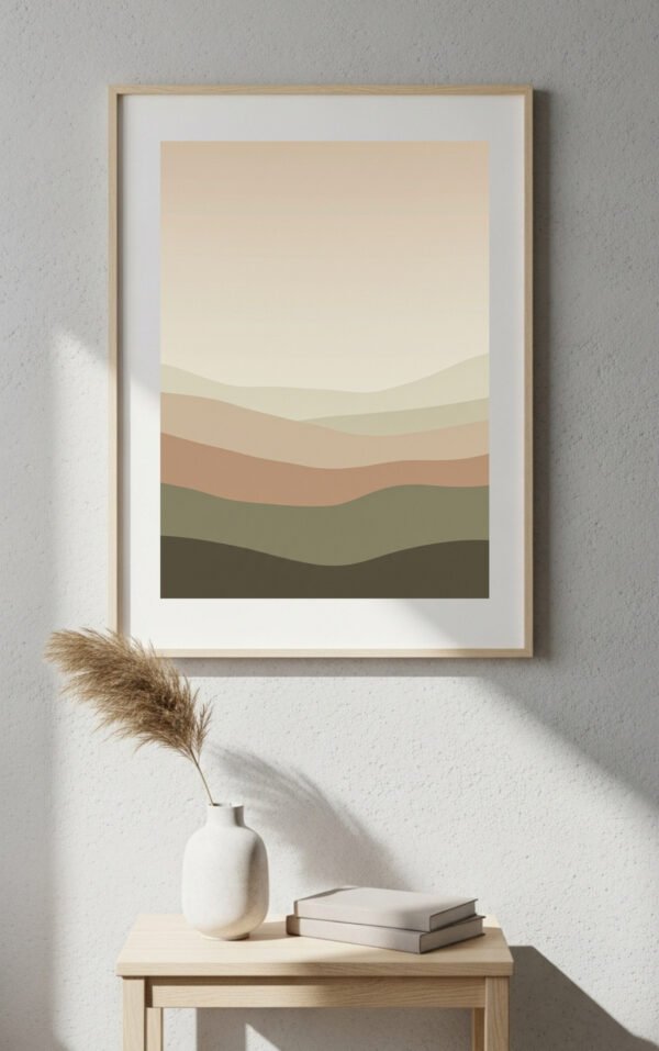 Neutral Japandi Landscape Wall Art