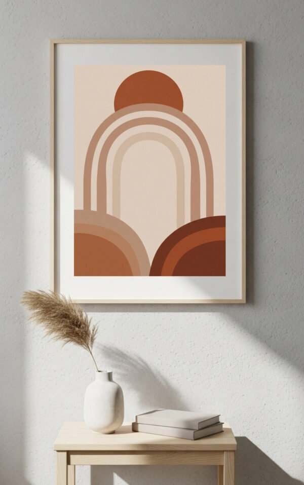 Neutral Boho Abstract Art for Home Decor