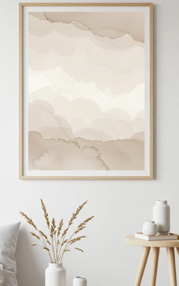 Minimalist Watercolor Neutral Wall Art