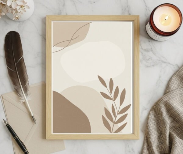 Minimalist Neutral Abstract Wall Art Print