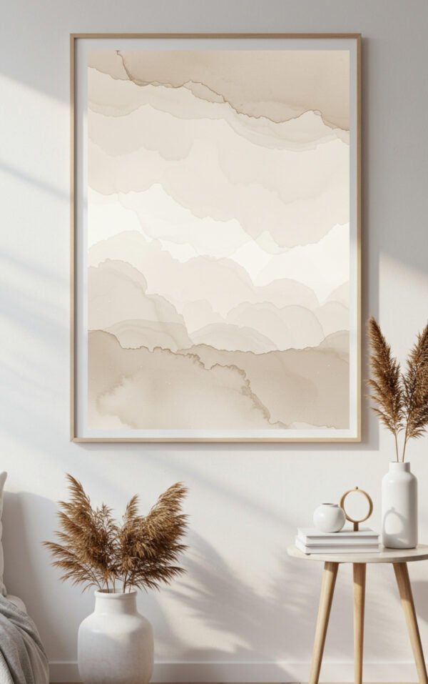 Minimalist Watercolor Neutral Wall Art