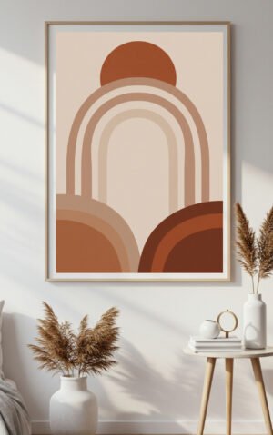 Neutral Boho Abstract Art for Home Decor