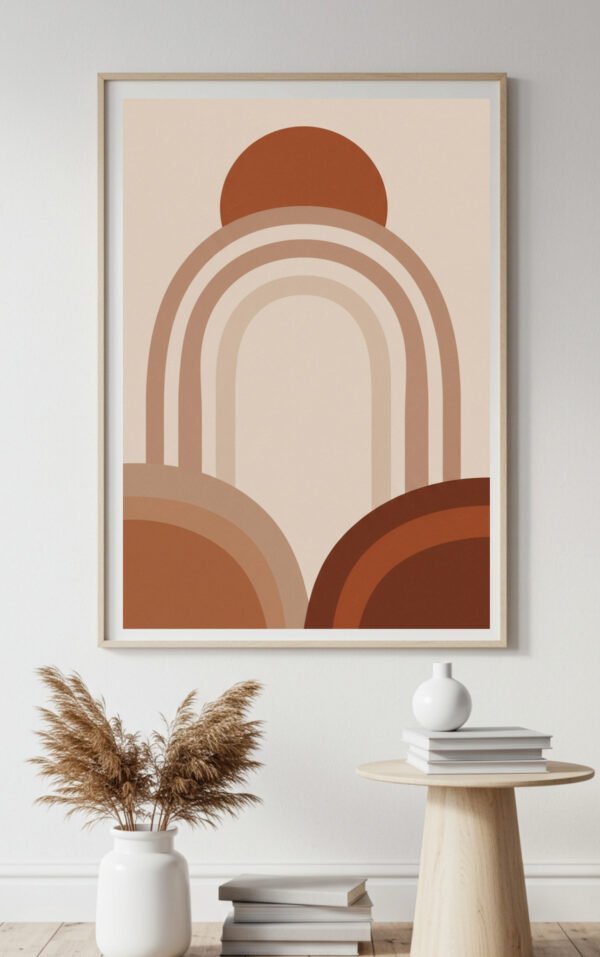 Neutral Boho Abstract Art for Home Decor