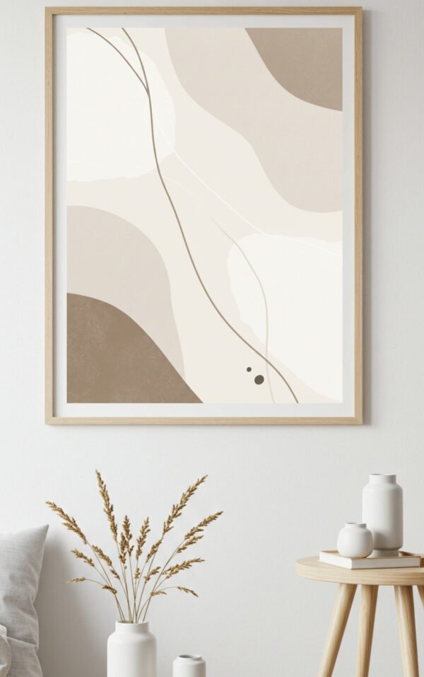 Beige, Taupe & Ivory Minimalist Neutral Wall Art