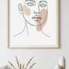 Abstract Female Face Wall Art
