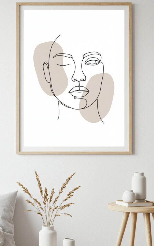 Minimalist Black & White Wall Print