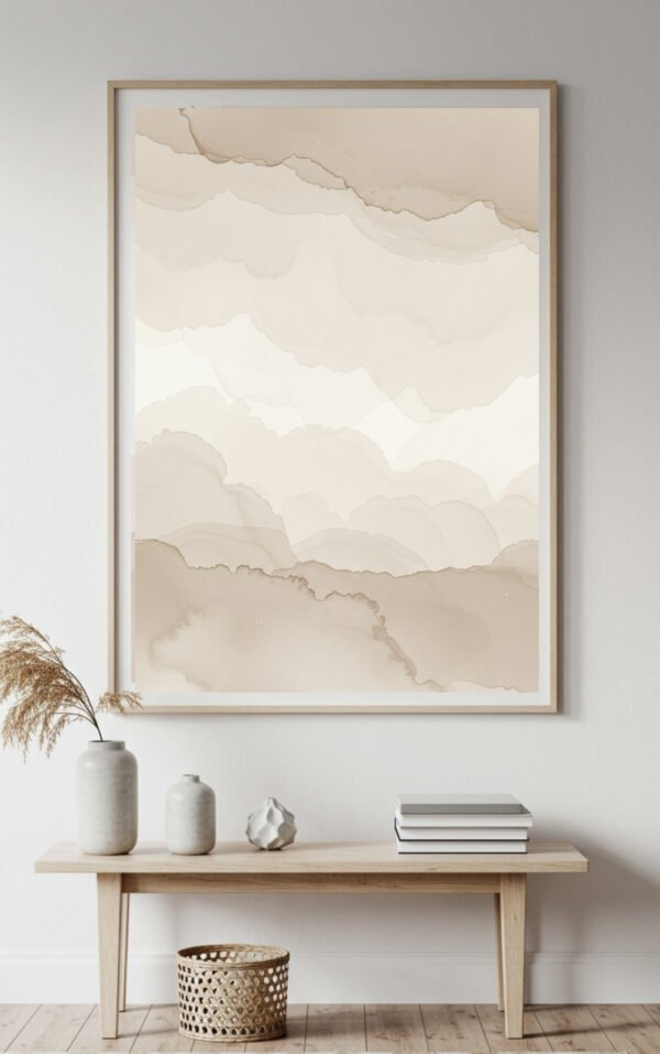 Minimalist Watercolor Neutral Wall Art