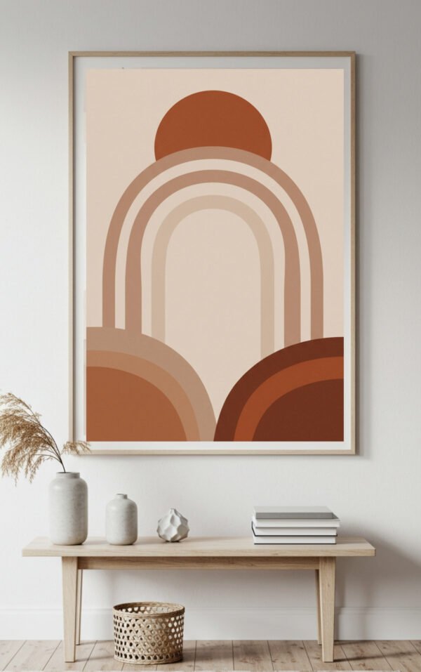 Neutral Boho Abstract Art for Home Decor