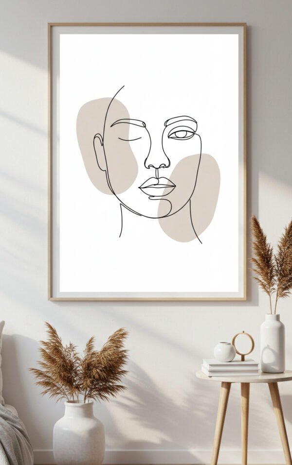 Minimalist Black & White Wall Print