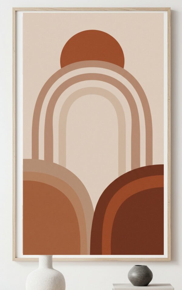 Neutral Boho Abstract Art for Home Decor