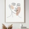 Abstract Female Face Wall Art