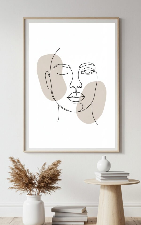 Minimalist Black & White Wall Print