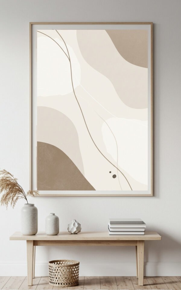 Beige, Taupe & Ivory Minimalist Neutral Wall Art