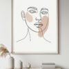 Abstract Female Face Wall Art