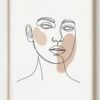 Abstract Female Face Wall Art