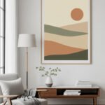 Serene Japandi Abstract Landscape