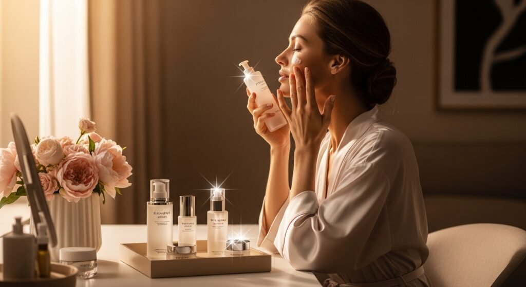 J-Beauty 2025, Japanese beauty lifestyle, J-Beauty routine, minimalist skincare, Japanese skincare products, double cleansing, hydration skincare, SPF beauty tips, J-Beauty ingredients, Japanese skincare vs K-Beauty by artisan anthology