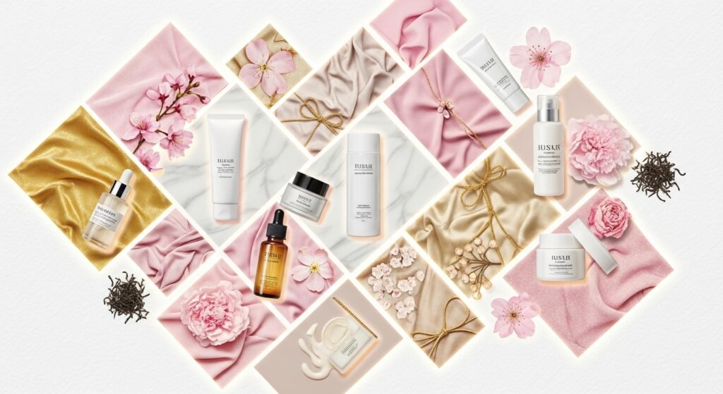 j-beauty-skincare-routine-2025.png, japanese-skincare-ingredients-flatlay.jpg by artisan anthology