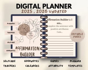 Guided Positive Affirmations Journal Template for Self-Love, Confidence & Manifestation"
