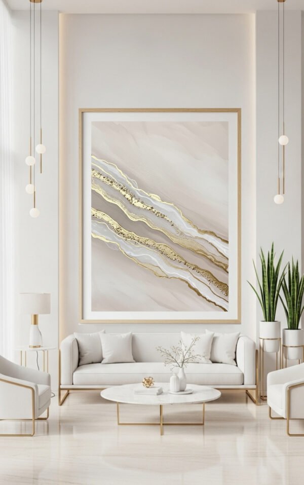 Luxury Champagne Taupe Wall Art