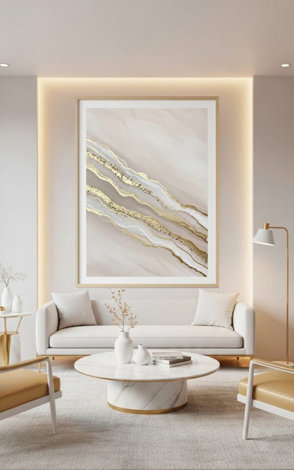 Luxury Champagne Taupe Wall Art