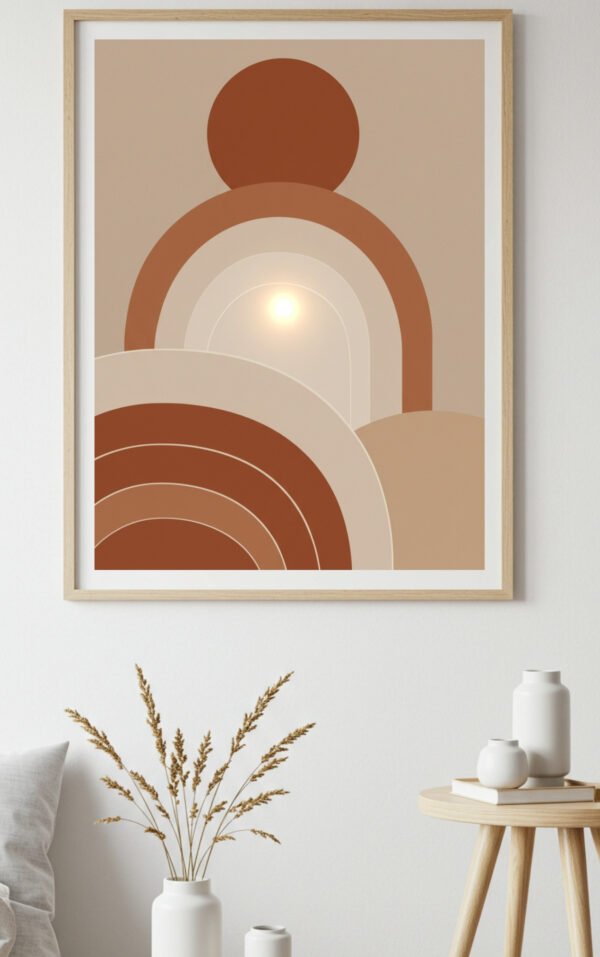 Warm Earthy Abstract Wall Decor