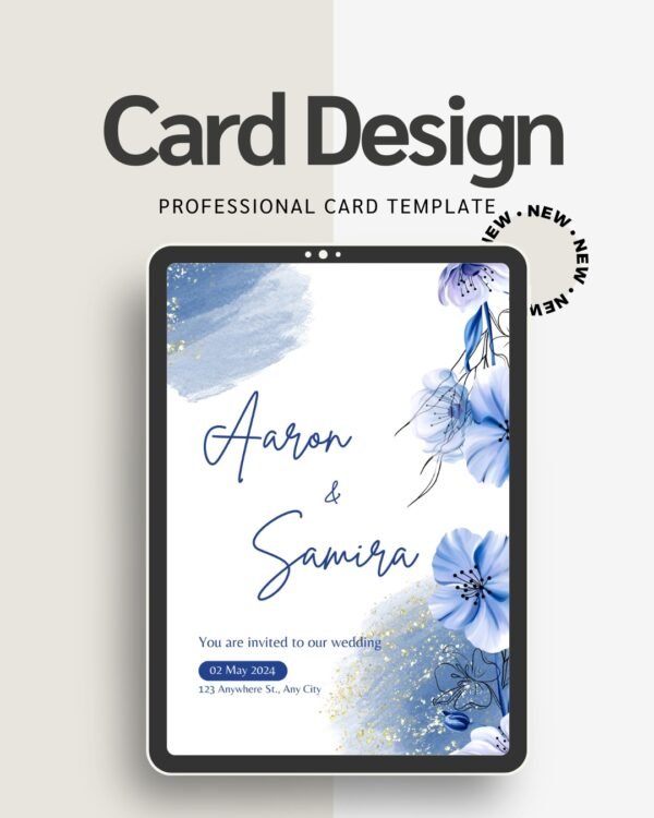 Luxury Wedding Invitation Card Instant Download Elegant Gold Wedding Template