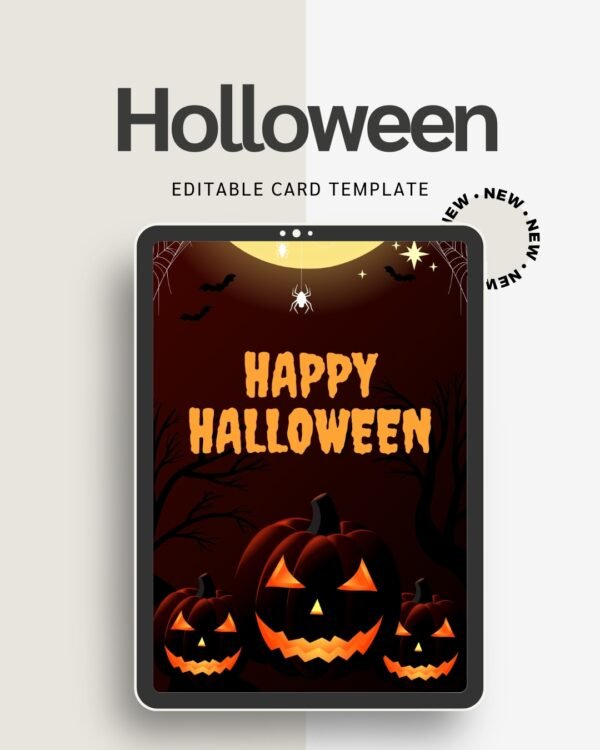 Halloween Greeting Card for Family | Digital Printable Card Instant Access