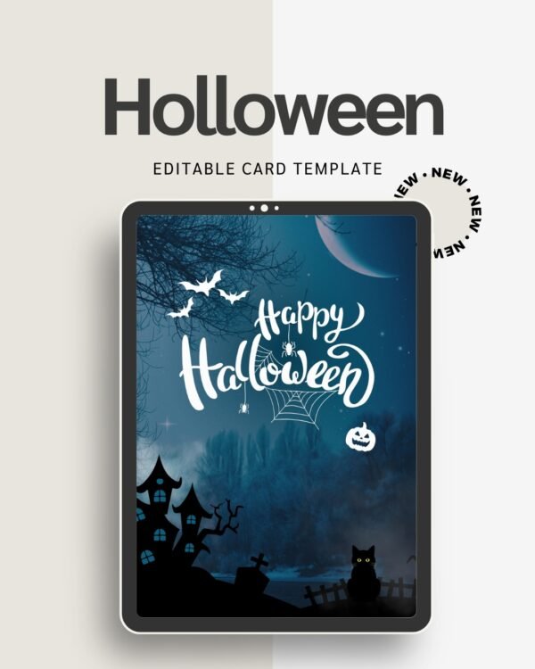 Happy Halloween Party Card | Spooky Printable Invitation Card Download