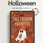 Halloween Card Set | Bundle of Printable Greeting Cards Instant Download