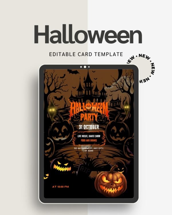 Eco-Friendly Halloween Printable Card | Instant Digital Download