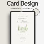 Engagement Announcement Invitation | Editable Canva Template | Printable Party Card