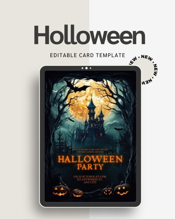 Cute Halloween Greeting Card | Printable Trick or Treat Card | Instant Download