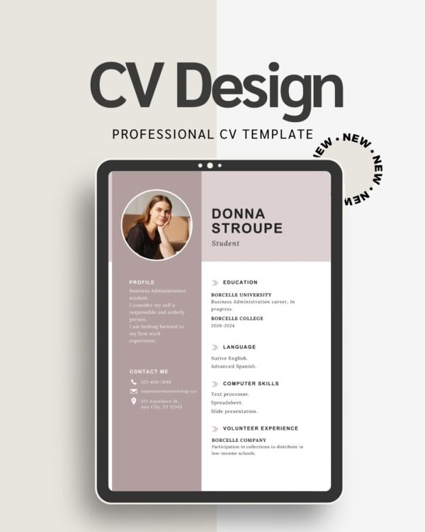 Editable Resume / CV Template