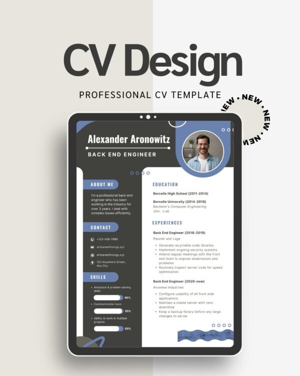 Simple Resume Template – Easy to Edit ATS CV Download
