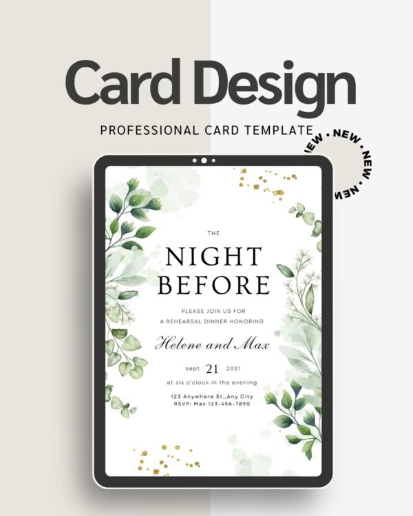 Modern Wedding Invitation Set | Editable Canva Bundle | RSVP & Save the Date