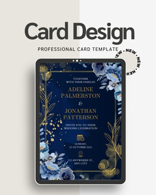 Customizable Wedding Invitation Digital Printable Invite Editable Canva Card