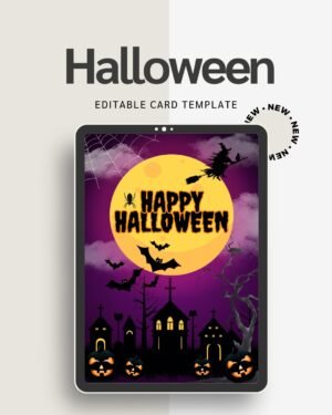 Halloween Printable Stationery Card | Spooky Cute Greeting Template