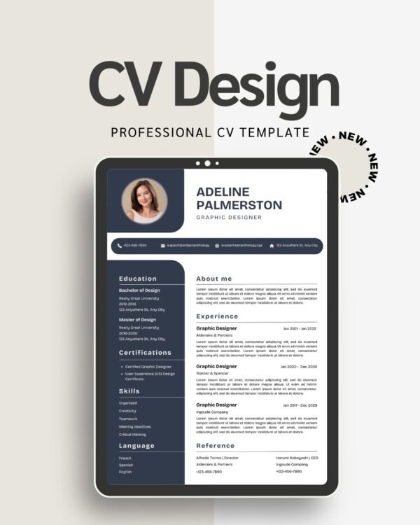 Elegant Professional CV Template – Clean Modern Resume Design