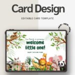 Editable Baby Shower Invitation Card Gender Neutral Template Printable Digital Invite