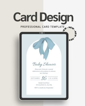 Elegant Baby Shower Invitation | Gender Reveal & Sprinkle Template | Digital Download