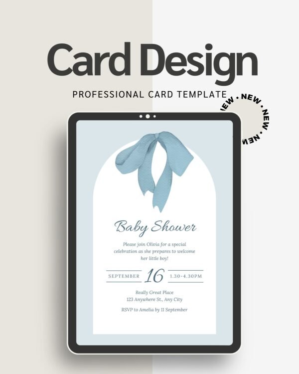 Elegant Baby Shower Invitation | Gender Reveal & Sprinkle Template | Digital Download