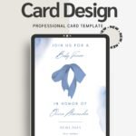 Custom Baby Shower Card Printable & Editable Canva Template for Mom-to-Be