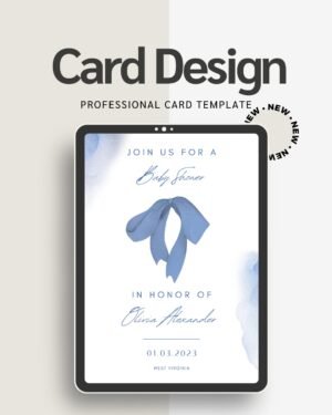 Custom Baby Shower Card Printable & Editable Canva Template for Mom-to-Be