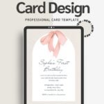 Chic Baby Shower Invitation Canva Editable Template Easy Download