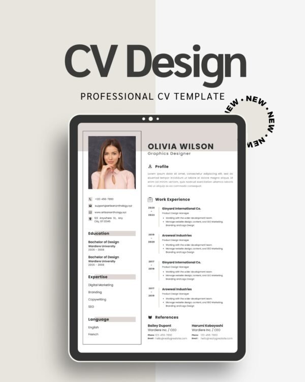 Modern CV Template for Creative & Professional Careers