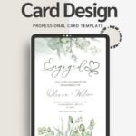 Minimalist Wedding Invitation Template Instant Download Simple Elegant Invite