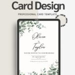 Floral Wedding Invitation Template | Editable Canva | Romantic Garden Party Invite